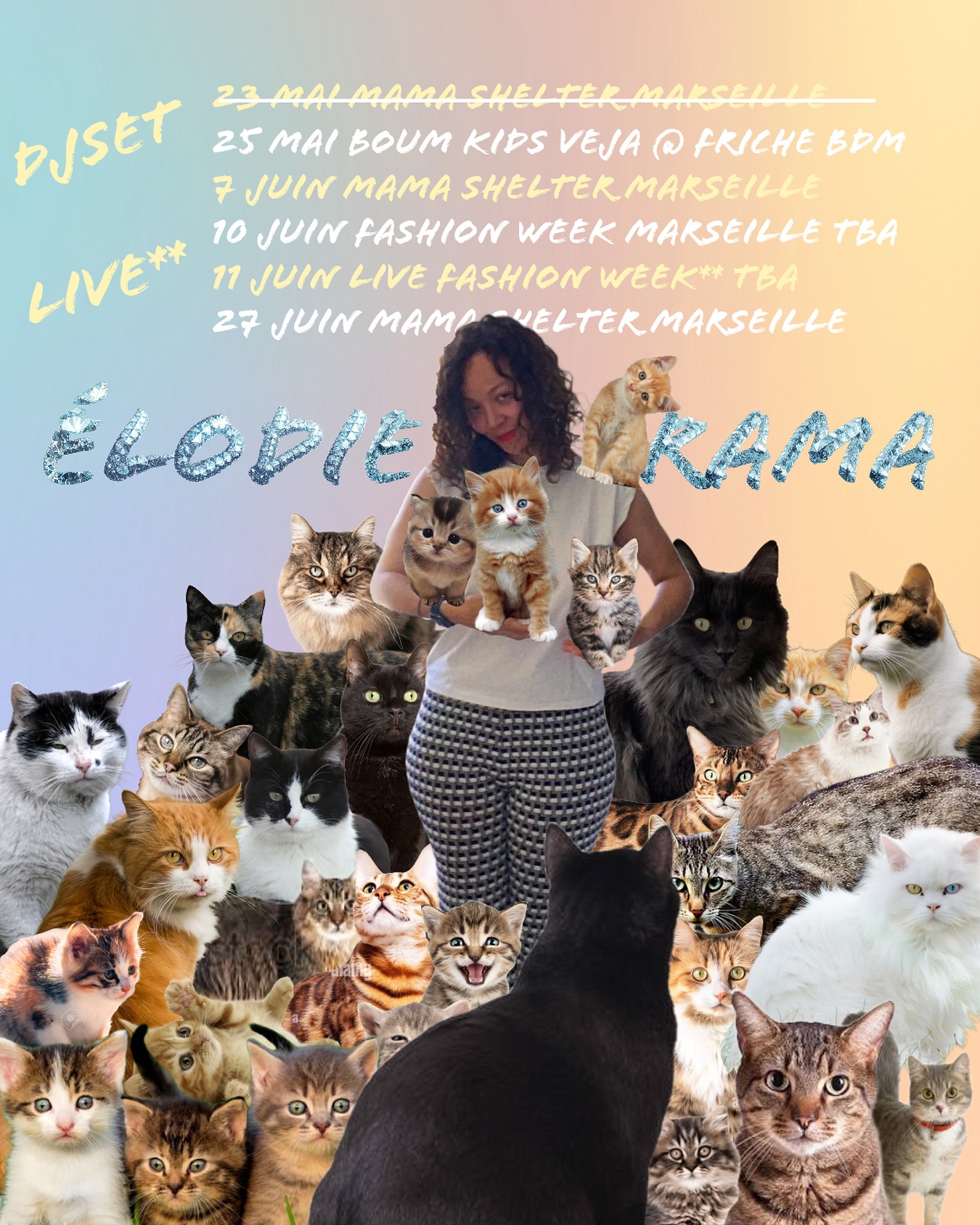 Un peu de douceur dans ce monde brutes 🤗
Quelques dates à venir en djset et en live
25 mai Boum Kids / opening @veja @frichelabelledemai
7 juin soirée videdressing @mamasheltermarseille
10 juin djset Event fashion week
11 juin duo live Envent fashion week
27 juin @mamasheltermarseille
Tout est gratuit 🤘🏽